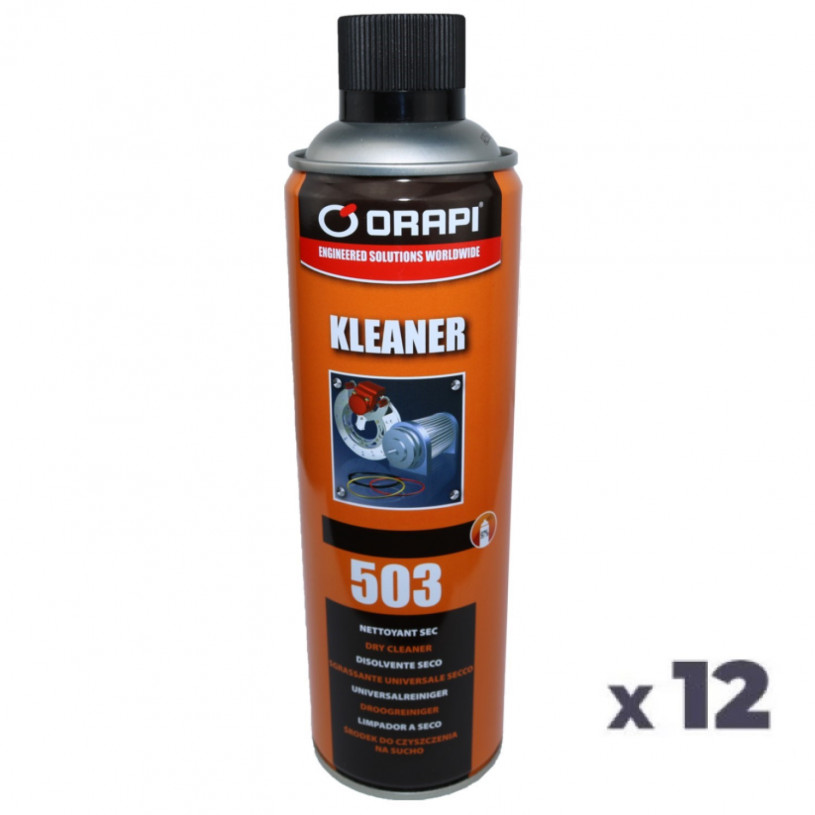 12 Solvants Sec pour Plastique - KLEANER - Aérosol 650ML - ORAPI 503 ORAPI