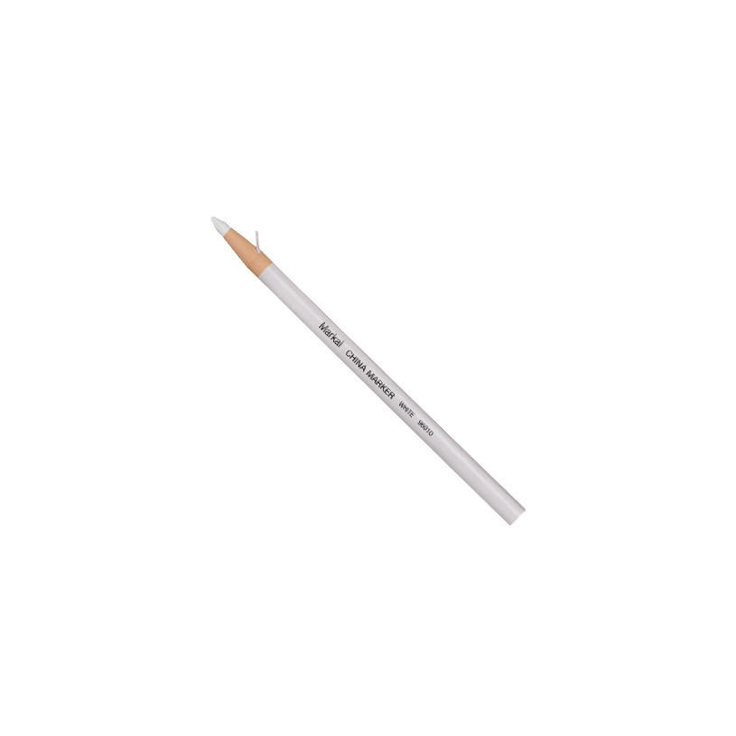 Crayon gras de soudeur noir China Marker - blanc PROMECA