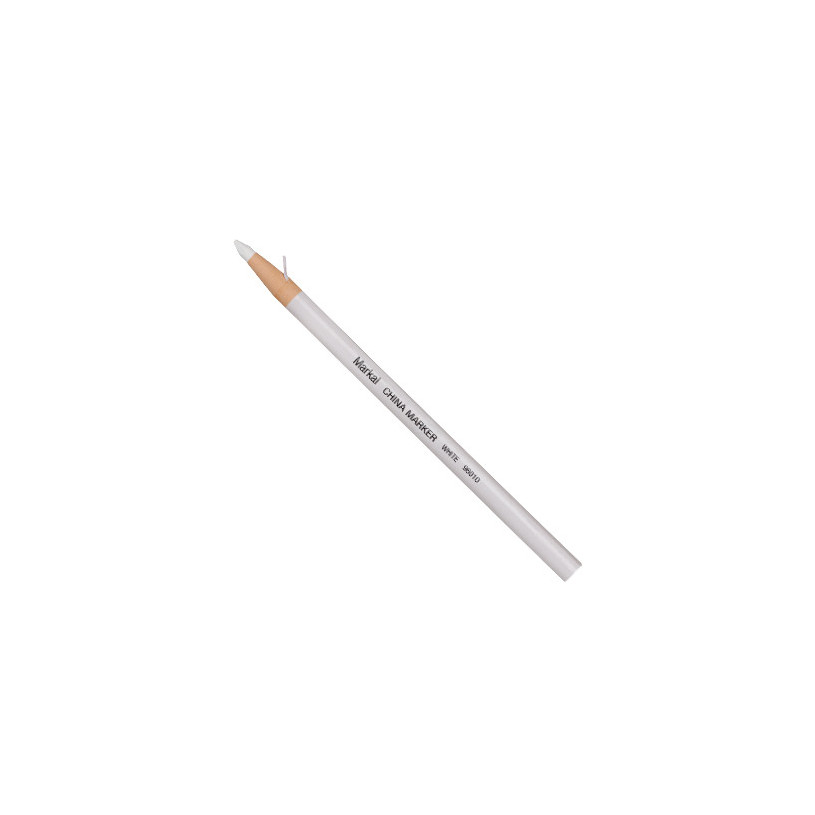 Crayon gras de soudeur noir China Marker - blanc PROMECA