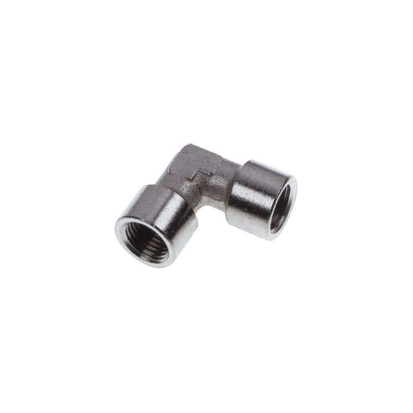 Raccord coude femelle - laiton nickelé 1/8 PROMECA