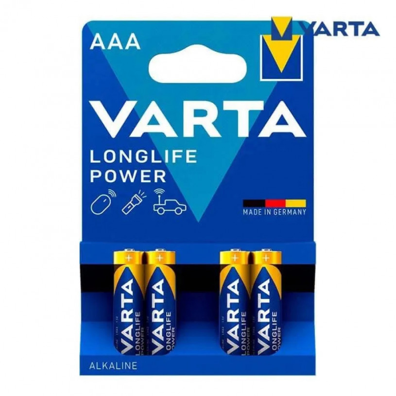 Pile Ronde Alcaline VARTA - 1,5V - LR03 (AAA) - Lot de 4 VARTA