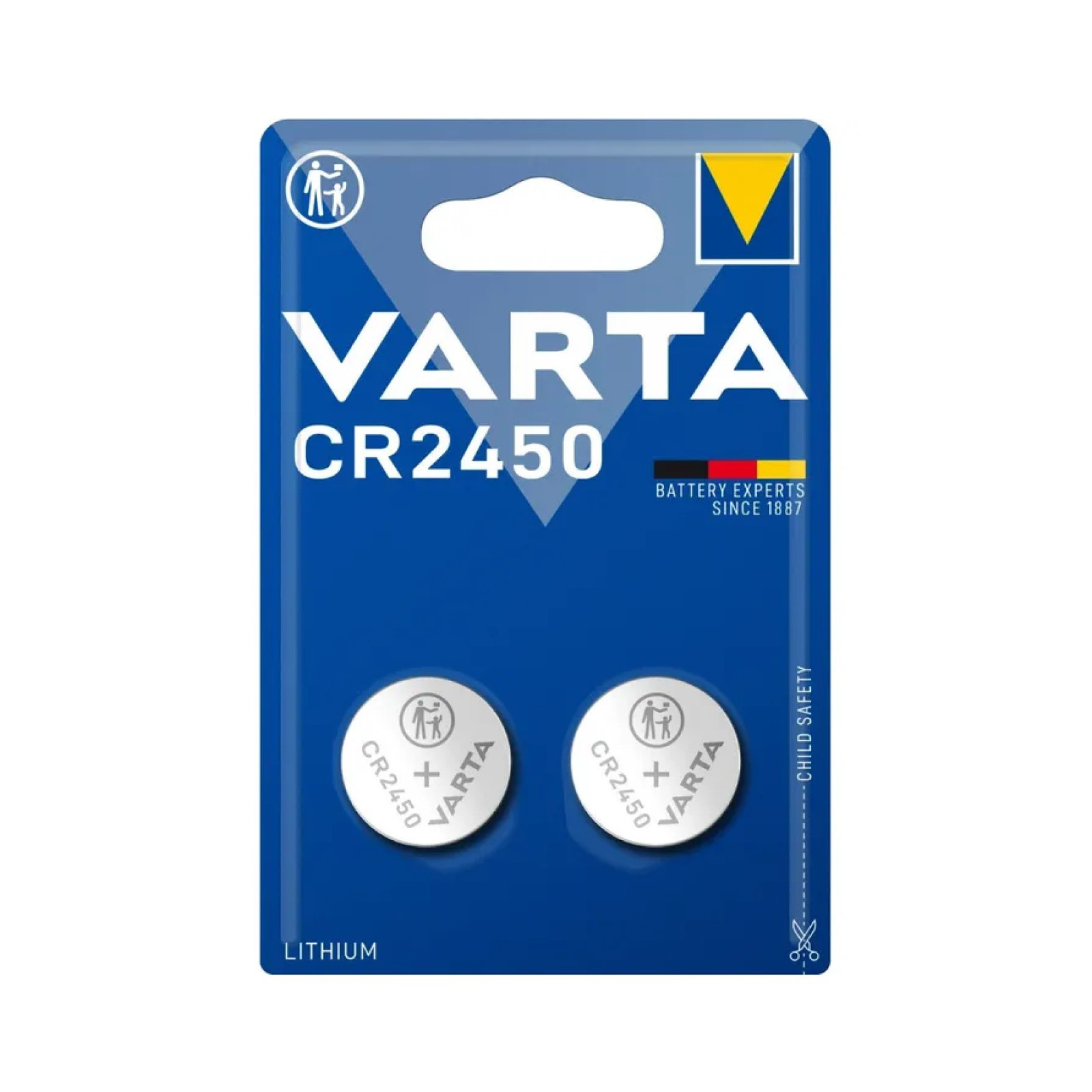 Pile Bouton Lithium VARTA  - 3V - CR2450 - Lot de 2
