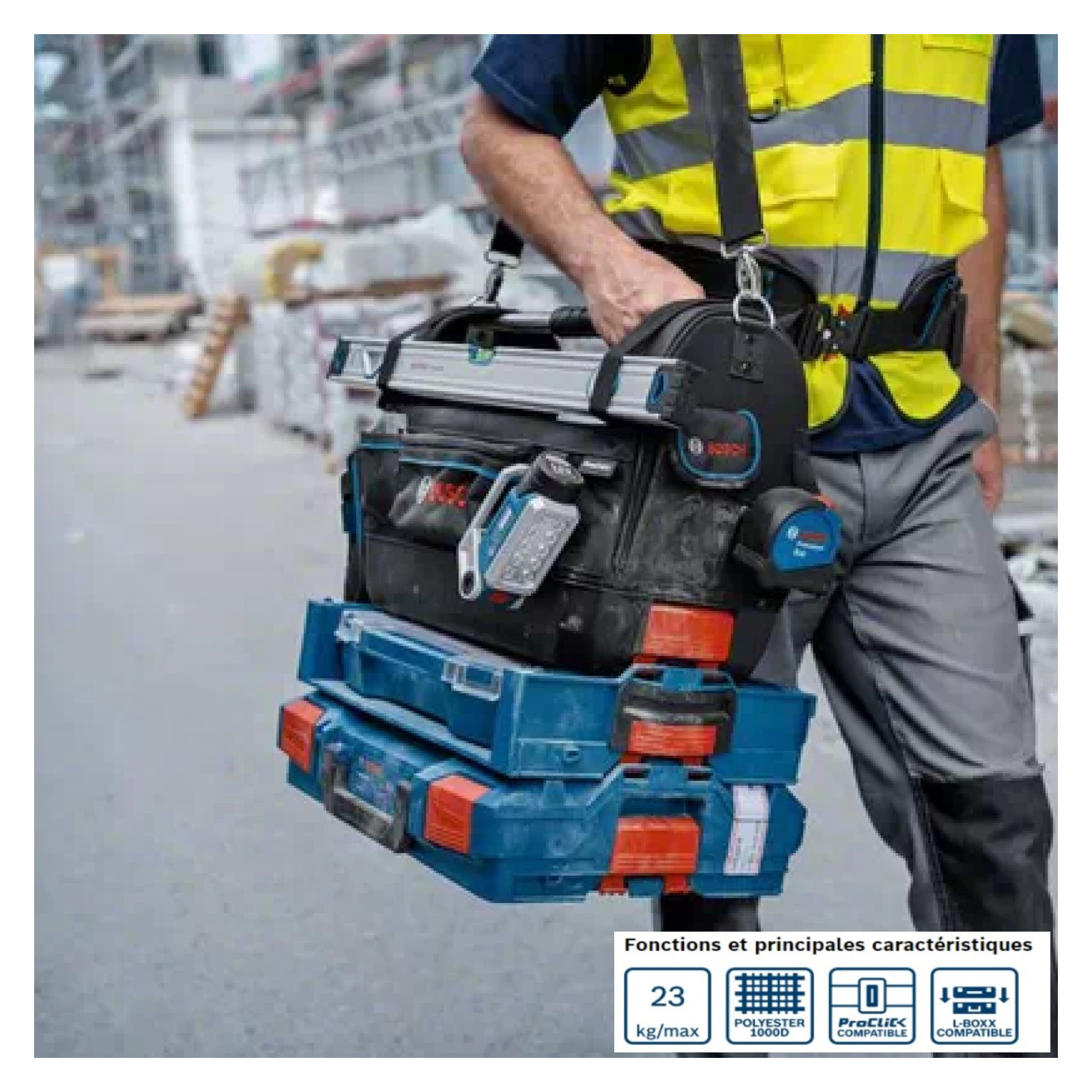 Caisse Textile à Outils équipée Système L-BOXX Bosch - 43X34X23 Cm