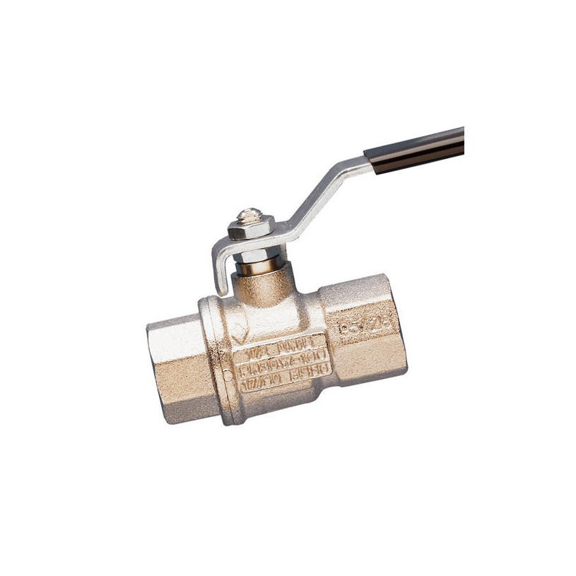 Vanne Laiton Nickelée Industrielle - ¼ Tour - Femelle 1" ½ PROMECA VANNBSFF112