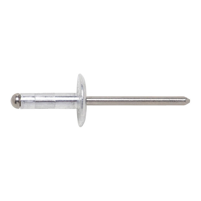 Boîte de 250 rivets tête large corps alu clou acier Ø 4,8 x 12 mm SCELL-IT RIVEAL48X12TL-250