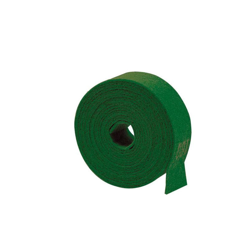 Rouleau 10 ml fibre abrasive verte largeur 120 mm - grain 80 (gros) Verte - Gros Grain PROMECA ROULAF1V