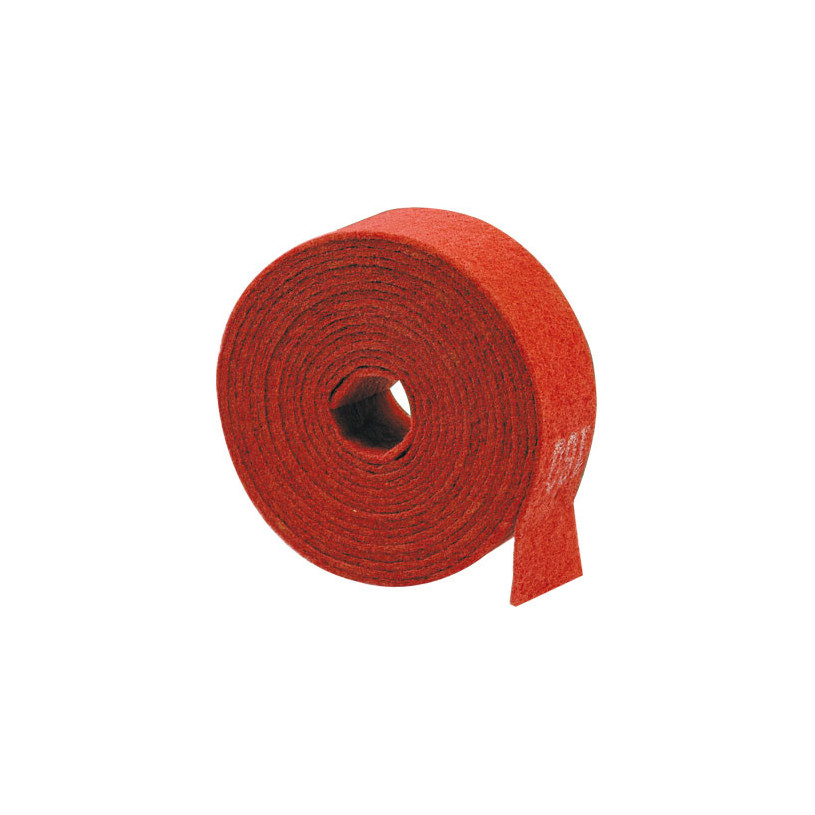 Rouleau 10 ml fibre abrasive rouge largeur 120 mm - grain 180 (fin) Rouge - Grain Fin PROMECA