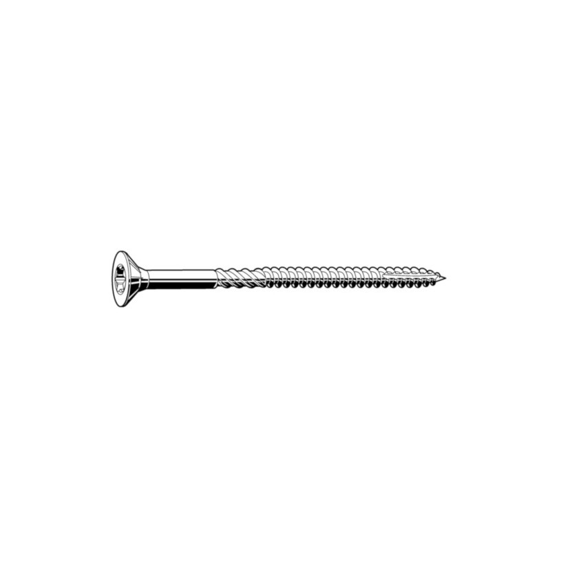 Vis à Bois Acier Zingué Tête Fraisée Torx® - Filetage Partiel - 6X120 MM - Boîtage 100 Pièces PROMECA VISABA6X120