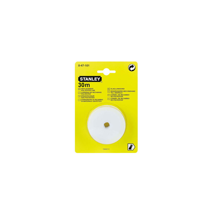Corde de rechange 30 m Stanley pour cordeau et plomb STANLEY