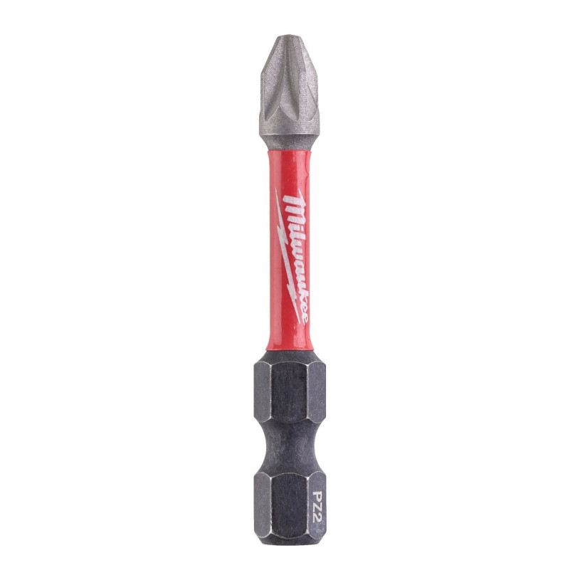 Embout de Vissage Hex ¼" Visseuse Choc Milwaukee® Empreinte Pozidriv - Pz 2 - Longueur 50 MM MILWAUKEE