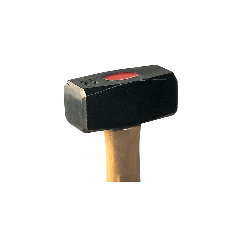 Masse Couple Manche Hickory - Série 0136 MOB® - Tête 80X80 MM - 8 KG - Angles Abattus MOB MASSC8