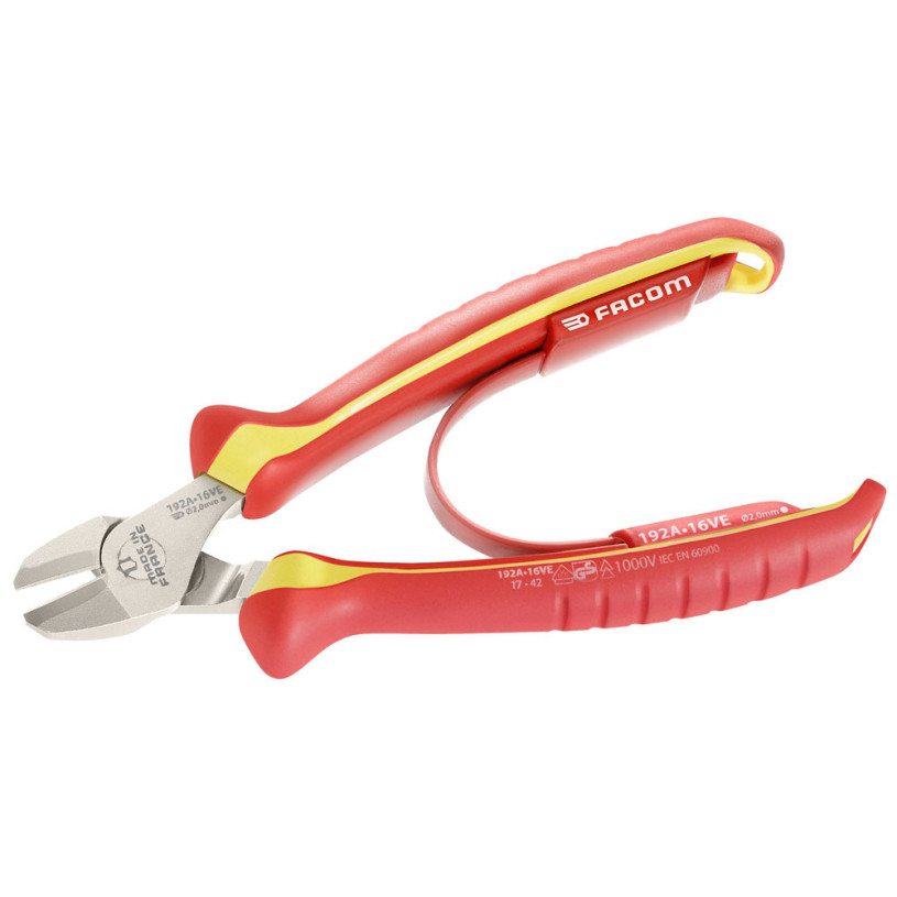Pince coupante diagonale 160mm isolée 1000V facom 192A.16VE FACOM