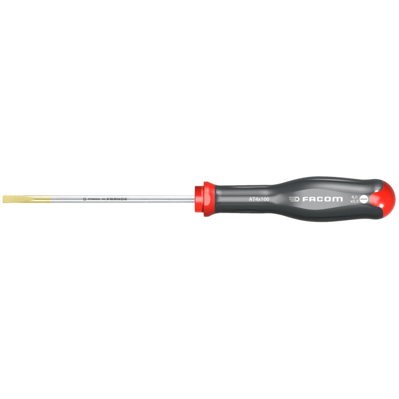 Tournevis Plat Lame Fraisée FACOM PROTWIST® - Fente 4,0X0,8 - Lame 100MM - AT4X100 FACOM FAT4X100
