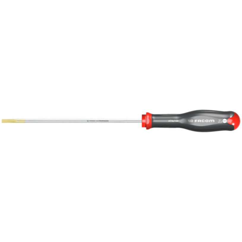 Tournevis Plat Lame Fraisée Longue FACOM PROTWIST® - Fente 4,0X0,8 - Lame 200MM - AT4X200 FACOM