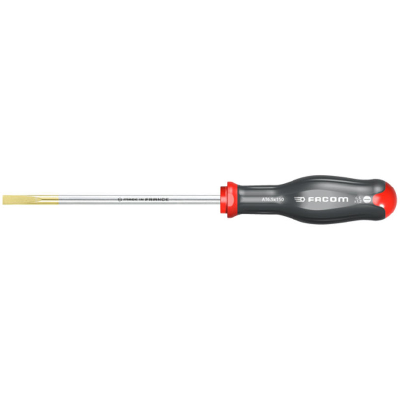 Tournevis Plat Lame Fraisée FACOM PROTWIST® - Fente 6,5X1,2 - Lame 100MM - AT6.5X125 FACOM