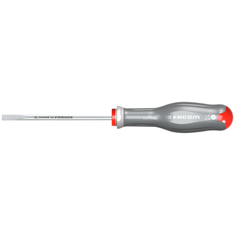 Tournevis Lame INOX Ronde FACOM PROTWIST® - Fente 5,5X1,0 - Lame 100MM - AT5.5X100ST FACOM
