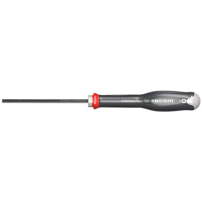Tournevis Héxagonale 6 Pans FACOM PROTWIST® - 3,0MM - Lame 75MM - ATWHH3X75 FACOM
