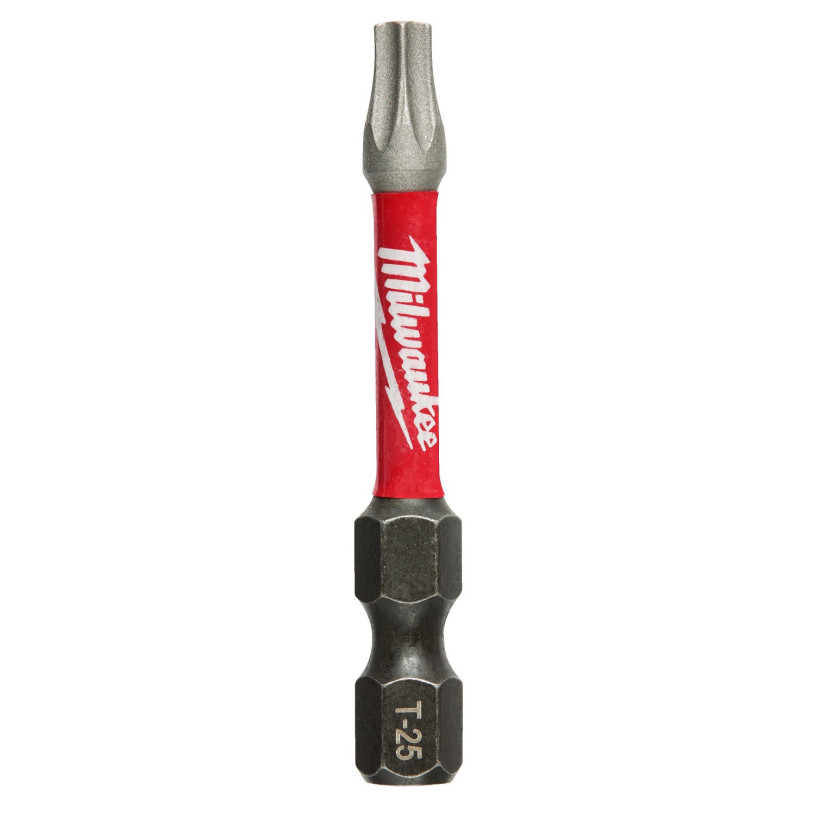 Embout de Vissage Hex ¼" Visseuse Choc Milwaukee® Empreinte Torx - T 25 - Longueur 50 MM MILWAUKEE EMBOTXMW4932430881