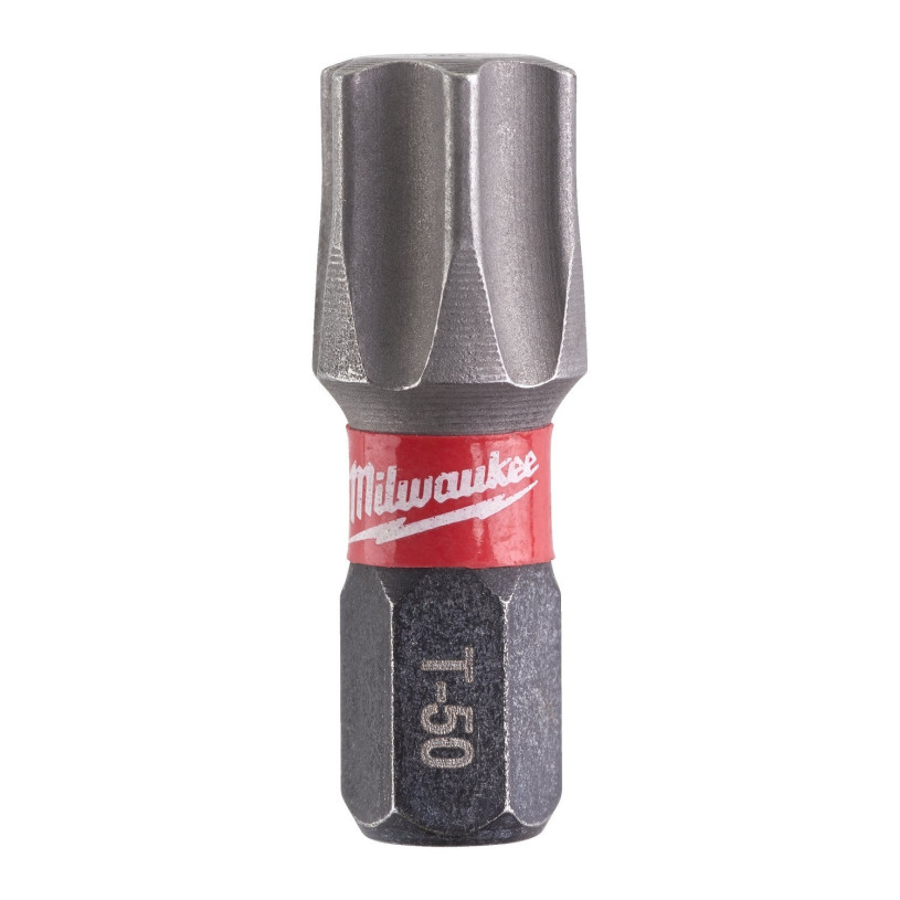 Embout de Vissage Hex ¼" Visseuse Choc Milwaukee® Empreinte Torx - T 50 - Longueur 25 MM - 2 Pièces MILWAUKEE EMBOTXMW4932430891