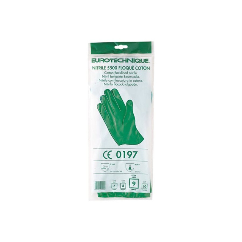 Gant Nitrile Vert EUROCHEM® N5530 - Diluant Ep 0,46MM - Taille 10 PROMECA GANTNIT