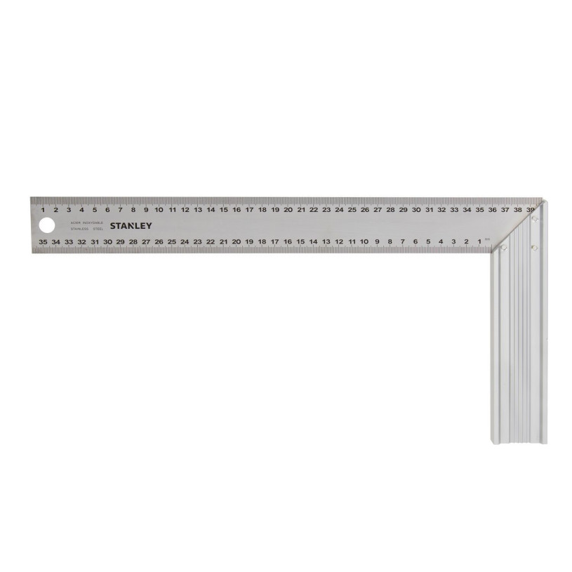 Equerre Menuisier Stanley® Talon Alu/Graduation MM - Lame Inox 400 MM STANLEY EQUEMEN400