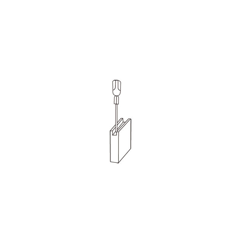 Jeu de 2 charbons Hitachi - sans rupteur Code 0930 - 6,5 x 9 x 17 mm PROMECA
