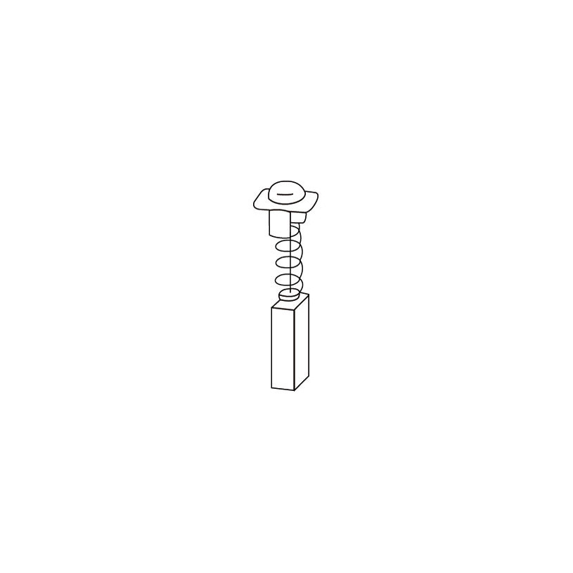 Jeu de 2 charbons Hitachi - sans rupteur Code 0922X - 7 x 11 x 17 mm PROMECA CHARCV56