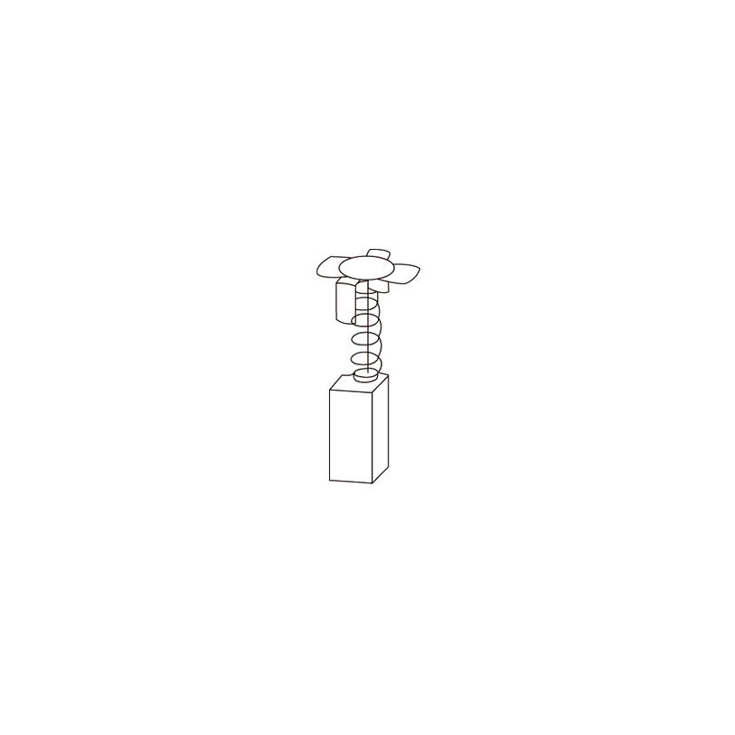 Jeu de 2 charbons Hitachi - avec rupteur Code 1796 - 6,5 x 9 x 17 mm PROMECA CHARCV63