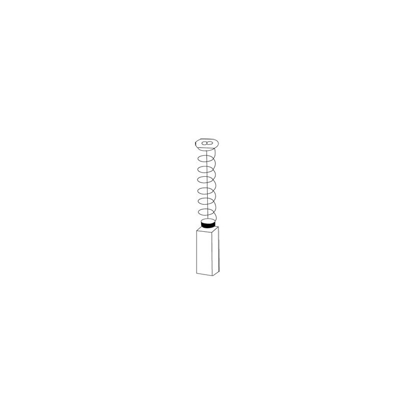 Jeu de 2 charbons Bosch - sans rupteur Code 0100 - 6,4 x 6,4 x 15,5 mm PROMECA