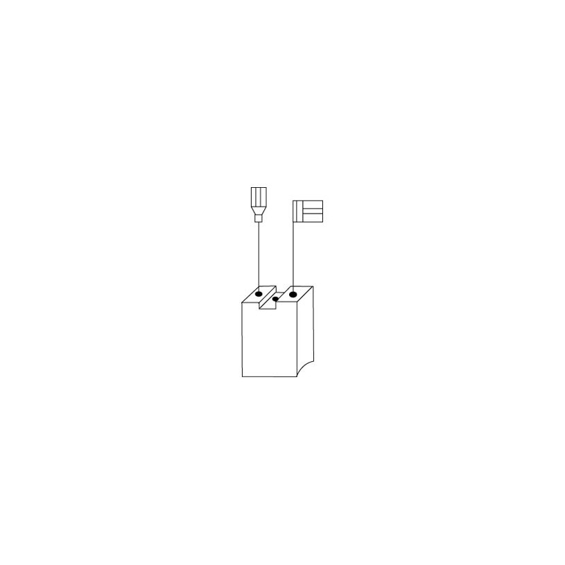 Jeu de 2 charbons Bosch - avec rupteur Code 1120 - 6,3 x 12.5 x 25 mm PROMECA CHARB1120