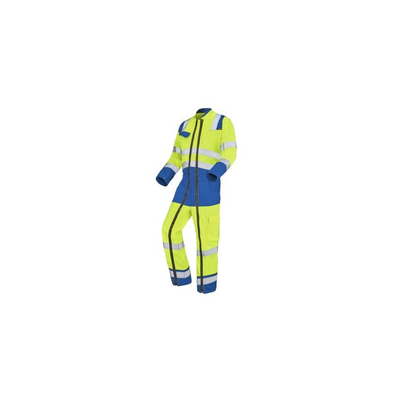 Combinaison COT/POLY 2 Zip Hte Visibilité JN/B. Azur T0 (36/38-XS) CEPOVETT