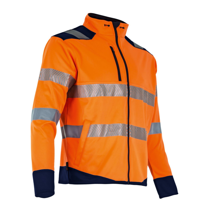 Veste Polaire HV AUTHENTIC Zippée Membranée LED Orange/Marine Taille 2 LMA