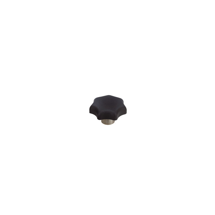 Bouton étoile plastique avec insert acier femelle M6 PROMECA