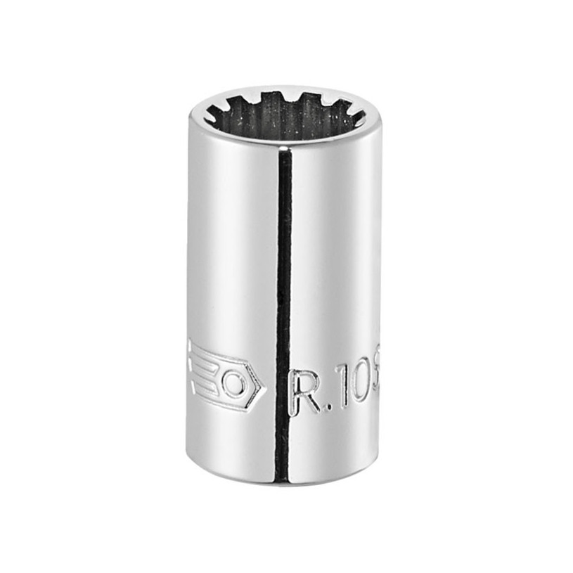 Douille Carré ¼" Cannelée Courte Profil Spline® - Série R.S FACOM - 12 MM FACOM FR12S