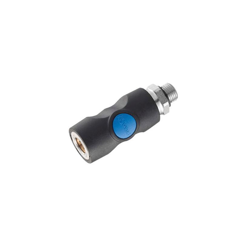 Raccord rapide air passage Ø 6 mm - male G1/4 - ISO B - Prevost PREVOST