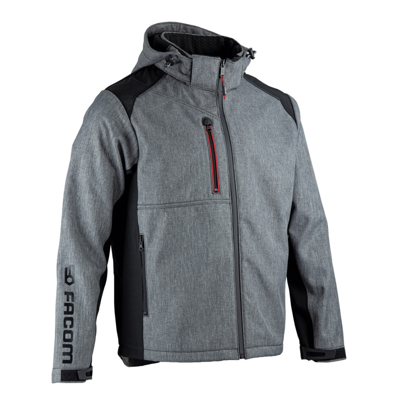 Veste Softshell TRIAL Bicolore Capuche Amovible Waterproof - FACOM Taille 2 FACOM