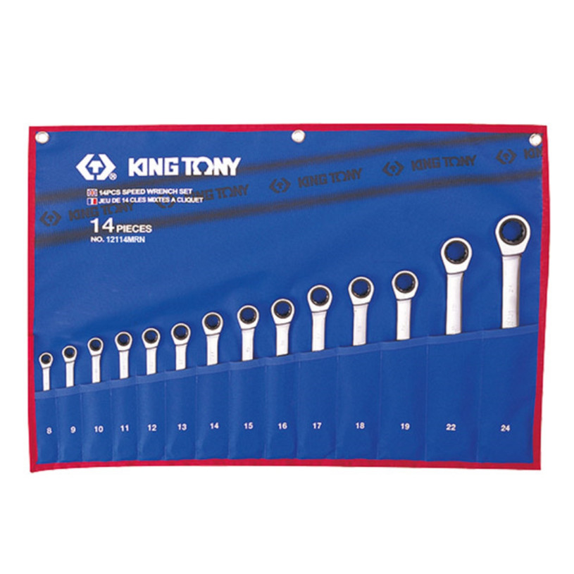 Trousse 14 Clés Mixtes à Cliquet - De 8 à 24MM - King Tony KING TONY