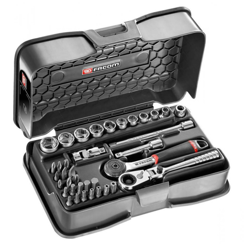 ~Coffret de douilles 1/4'' Carré 37 pièces - Facom R.161-6P6HX FACOM
