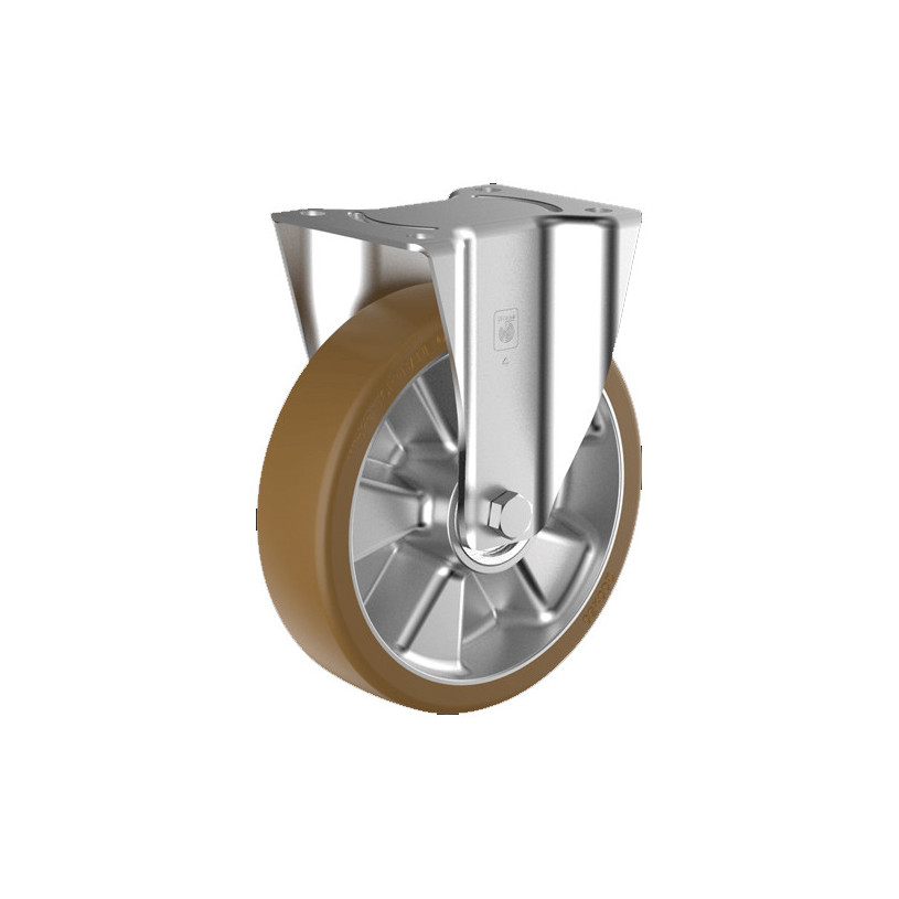 Roulette bandage polyurethane - monture fixe - Ø100 MM - CMU : 200 Kg PROMECA