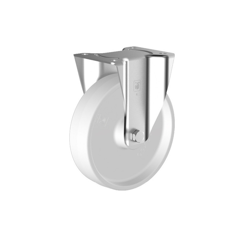 Roulette Bandage Polyamide Monture Fixe Acier ZN - Ø80 MM - CMU : 150 Kg PROMECA