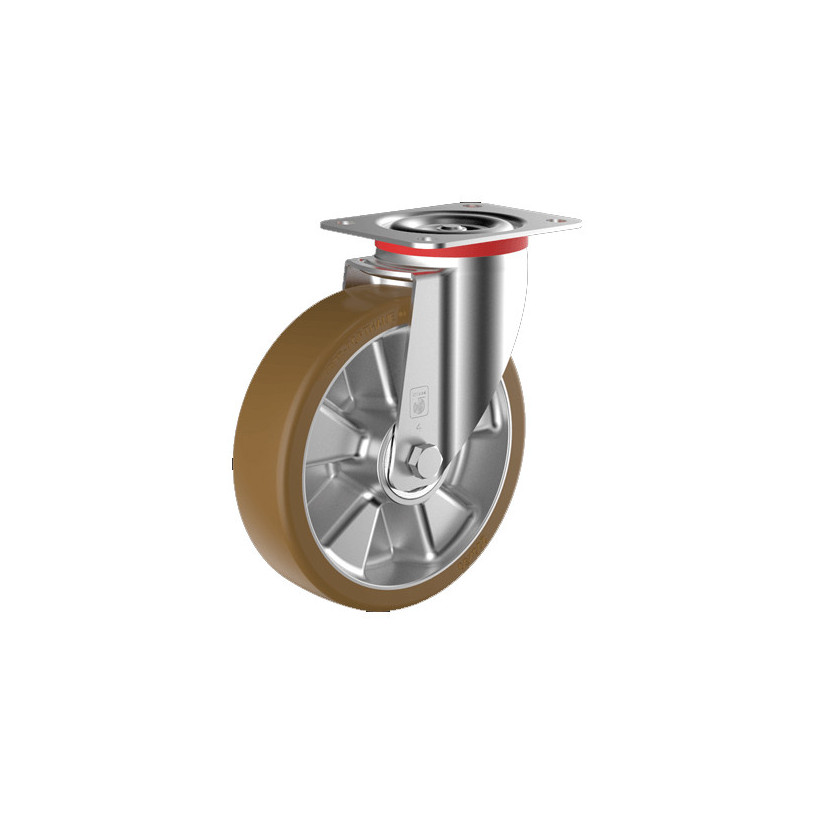 Roulette bandage polyurethane - monture pivotante - Ø100 MM - CMU : 200 Kg PROMECA