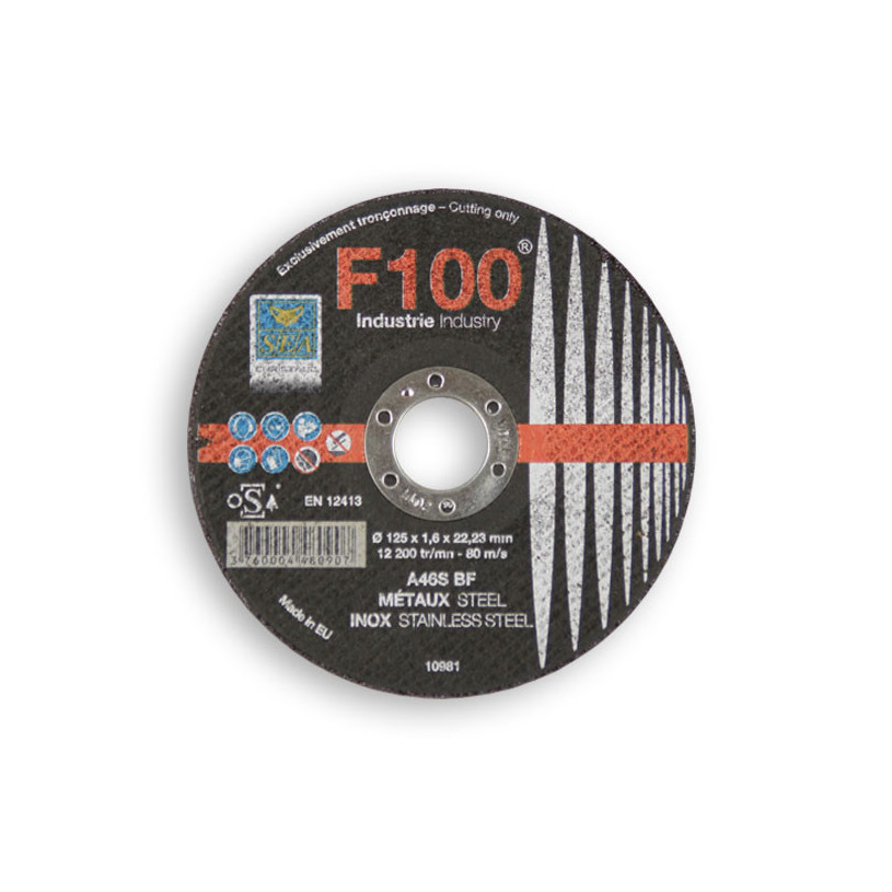 Disque à tronçonner - acier Alésage Ø 10,0 mm - Ø 76 x 1,0 mm SEA