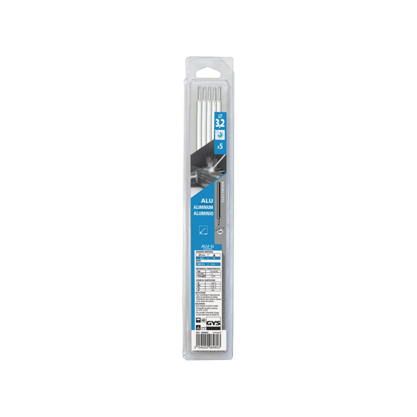 Electrode Enrobée (MMA) Aluminium AlSi5 - Etui 5 Pièces - Ø 3,2X350 GYS