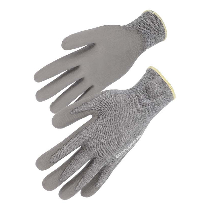 Gants de Monteur Polyester Enduit PU - Anti-Coupures Niveau B - Taille 10 PROMECA