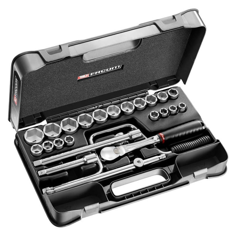 Coffret douilles 1/2' 6pans pouces -25pc - Facom SL.161-3P6U FACOM