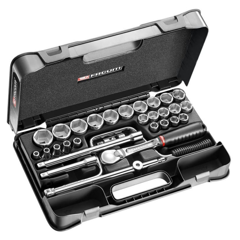 > Coffret douil 1/2' 6p mm sl.161 30pc - Facom SL.161-5P6 FACOM