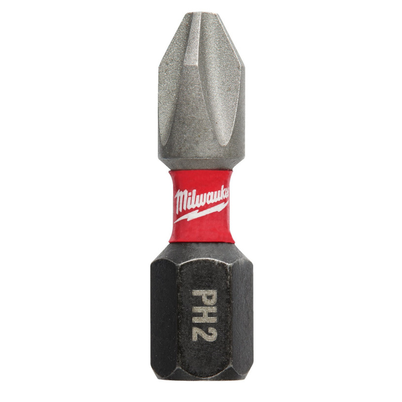 Embout de Vissage Hex ¼" Visseuse Choc Milwaukee® Empreinte Philips - Ph 2 - Longueur 25 MM - 2 Pièces MILWAUKEE EMBOPHMW4932430852