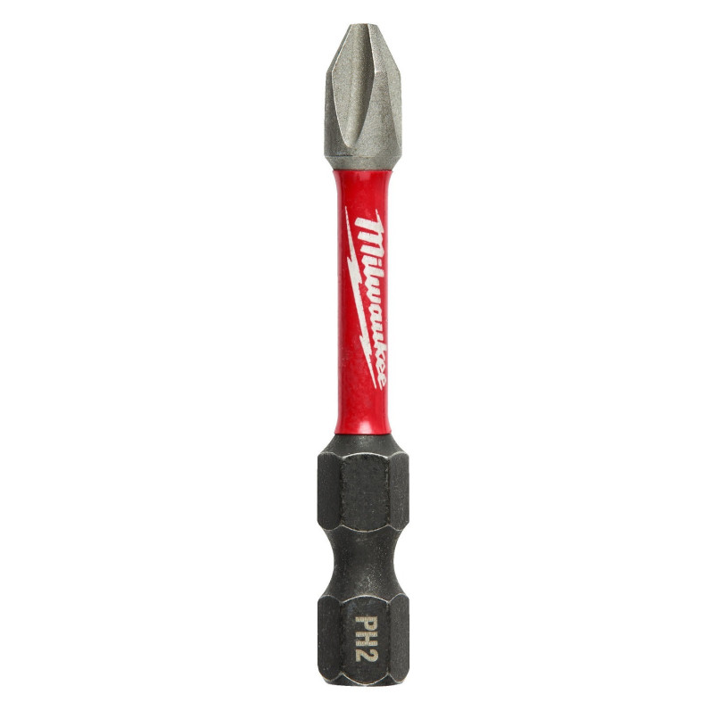 Embout de Vissage Hex ¼" Visseuse Choc Milwaukee® Empreinte Philips - Ph 2 - Longueur 50 MM MILWAUKEE EMBOPHMW4932430854