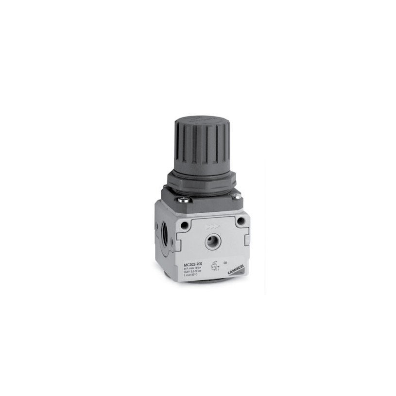 Régulateur de Pression Pneumatique Camozzi® Série MC Sans Manomètre - G¼" - 0,5>10 Bars - MC104-R00 CAMOZZI