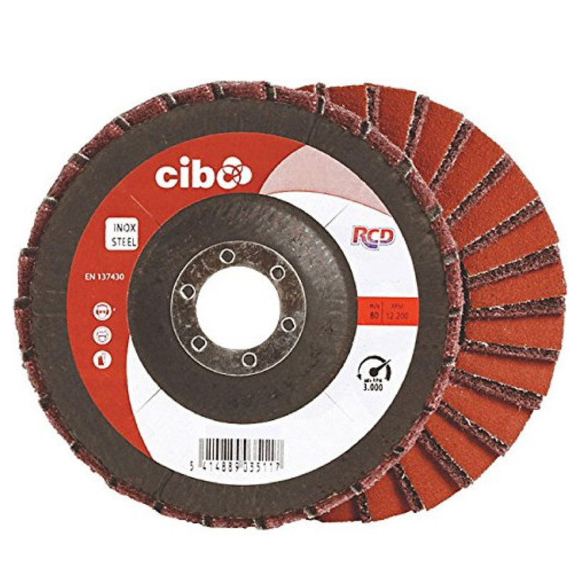 Disque à Lamelle Bombé Support Fibre - CUBITRON/TEX RDC® - Ø125 MM - Grain Grossier - RCD/CO/125 CIBO